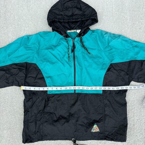 Ocean Equipment Men's Medium Vintage 90s Colorblock Windbreaker Jacket Y2K - Picture 13 of 13